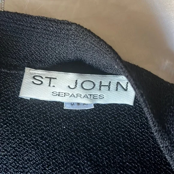 St. John Knitted Black cardigan size medium
